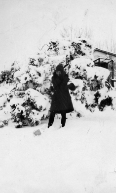 Gail Dollins in Snow - ca 1930 Gail Dollins in Snow - ca 1930